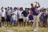 Stewart Cink, of the United States, plays a shot from the rough on the second hole during the final round of the Senior PGA Championship golf tournament at Fields Ranch East at PGA of America in Frisco, Texas, Sunday, May 28, 2023. (Elías Valverde II/The Dallas Morning News via AP)