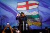 UCP Leader Danielle Smith makes her victory speech in Calgary on Monday May 29, 2023. In the aftermath of Alberta's election, the province's oil and gas sector is facing a big unknown around the question of government support for decarbonization. THE CANADIAN PRESS/Jeff McIntosh