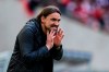 FILE - Gladbach's coach Daniel Farke reacts during the German Bundesliga soccer match between VfB Stuttgart and Borussia Moenchengladbach in Stuttgart, Germany, on April 29, 2023. Borussia Moenchengladbach coach Daniel Farke left the German club on Friday after his season in charge ended with the club missing out on qualifying for European competitions. Farke had been at Gladbach since June 2022 and led the team to a 10th-place finish in the Bundesliga after a late slump. (Tom Weller/dpa via AP)