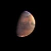 This image provided by the European Space Agency and taken with the ESA's High Resolution Stereo Camera (HRSC) aboard the Mars Express spacecraft shows Mars as the spacecraft approaches the planet from a distance of 5.5 million kilometers. Launched in 2003, the spacecraft marked it's 20th anniversary, Friday, June 2, 2023. (European Space Agency via AP)