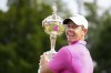 Rory McIlroy of Northern Ireland reacts with the trophy after winning the Canadian Open at St. George's Golf and Country Club in Toronto on Sunday, June 12, 2022. Rory McIlroy will look for a record third straight Canadian Open title when the national golf championship tees off next week. THE CANADIAN PRESS/Nathan Denette