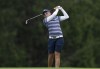 Alena Sharp, from Hamilton, Ont. watches an approach shot on the 6th hole during the first day of action at the CP Women's Open, Thursday, August 25, 2022 in Ottawa. THE CANADIAN PRESS/Adrian Wyld