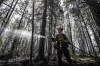Department of Natural Resources and Renewables firefighter Kalen MacMullin of Sydney, N.S. works on a fire in Shelburne County, N.S. in a Thursday, June 1, 2023 handout photo. Prime Minister Justin Trudeau is scheduled to provide an update on the wildfires that have caused widespread destruction in several provinces. THE CANADIAN PRESS/HO-Communications Nova Scotia **MANDATORY CREDIT**
