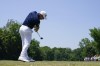 Viktor Hovland, of Norway, tees off on the fifth hole during the final round of the Memorial golf tournament, Sunday, June 4, 2023, in Dublin, Ohio. (AP Photo/Darron Cummings)