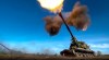 This photo taken from video released by Russian Defense Ministry Press Service on Monday, June 5, 2023 shows a Russian self-propelled gun firing towards Ukrainian positions at an undisclosed location. (Russian Defense Ministry Press Service via AP)