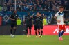 Stuttgart's Enzo Millot celebrates after his 1:1 equalizer during the Bundesliga - Relegation, second leg soccer match between Hamburger SV and VfB Stuttgart at Volksparkstadion, Hamburg, Germany, Monday June 5, 2023. (Christian Charisius/dpa via AP)