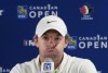 Rory McIlroy speaks to the media regarding the new business relationship with Saudi Arabia's Public Investment Fund during the Canadian Open in Toronto on Wednesday, June 7, 2023. THE CANADIAN PRESS/Nathan Denette
