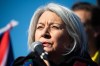 Governor General Mary Simon says she wants to help people on both sides of the debate over statues come together, talk and live side by side with respect. Simon speaks during an event at the Flora Footbridge in Ottawa, on Monday, Feb. 20, 2023. THE CANADIAN PRESS/Spencer Colby