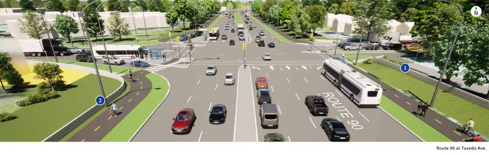 Supplied
Artist’s conception of Route 90 expansion at Tuxedo Avenue, Winnipeg