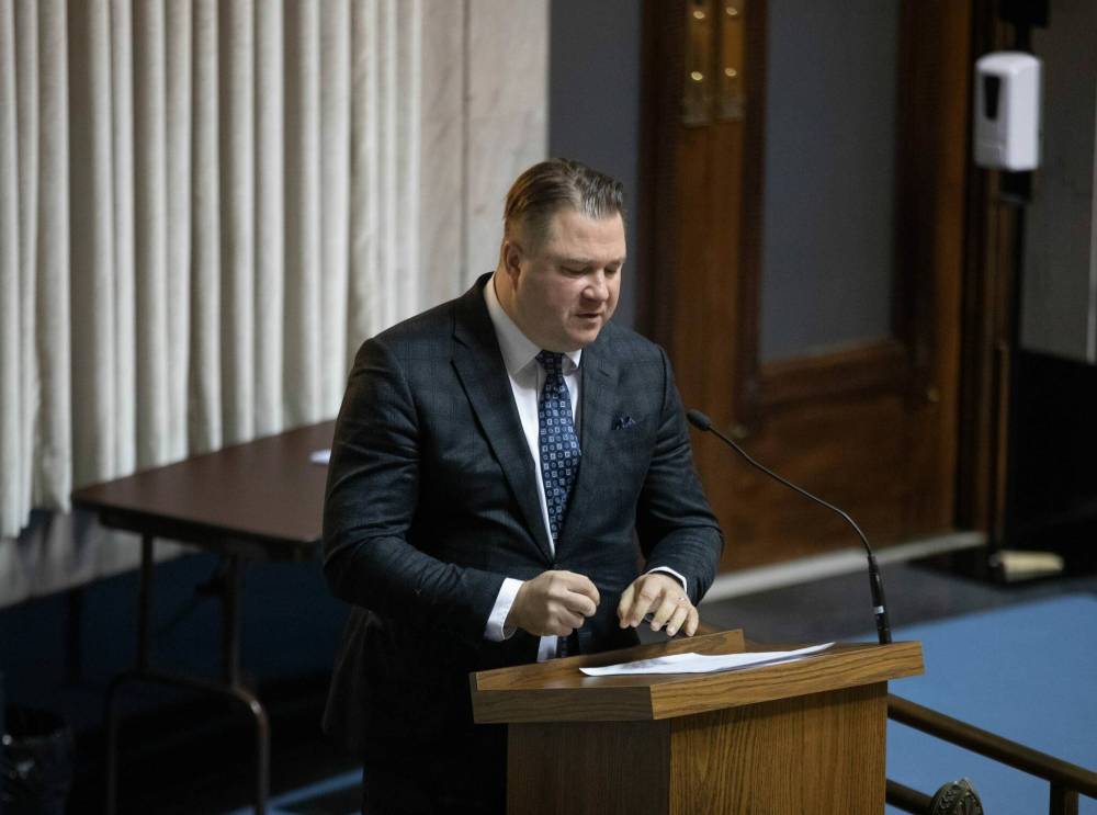 JESSICA LEE / WINNIPEG FREE PRESS FILES
                                The governing Progressive Conservatives attacked NDP MLA Mark Wasyliw for continuing his criminal defence practice and its website.