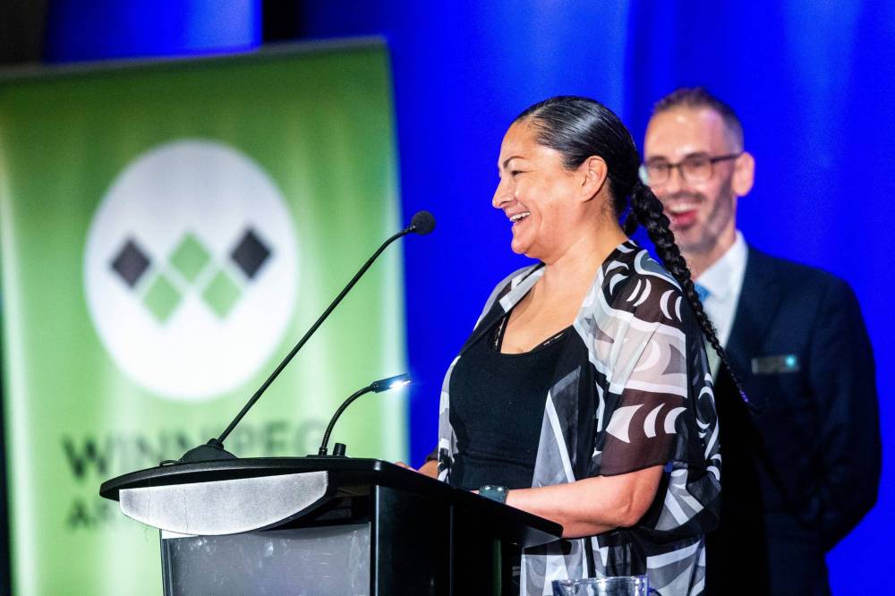 MIKAELA MACKENZIE / WINNIPEG FREE PRESS
                                Playwright Rosanna Deerchild was honoured with the Making a Mark Award.