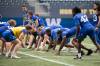 BROOK JONES / WINNIPEG FREE PRESS
                                Jobs in the Bombers lineup and on the practice roster will be on the line when the Big Blue take on their Prairie rivals from Saskatchewan on Friday night.