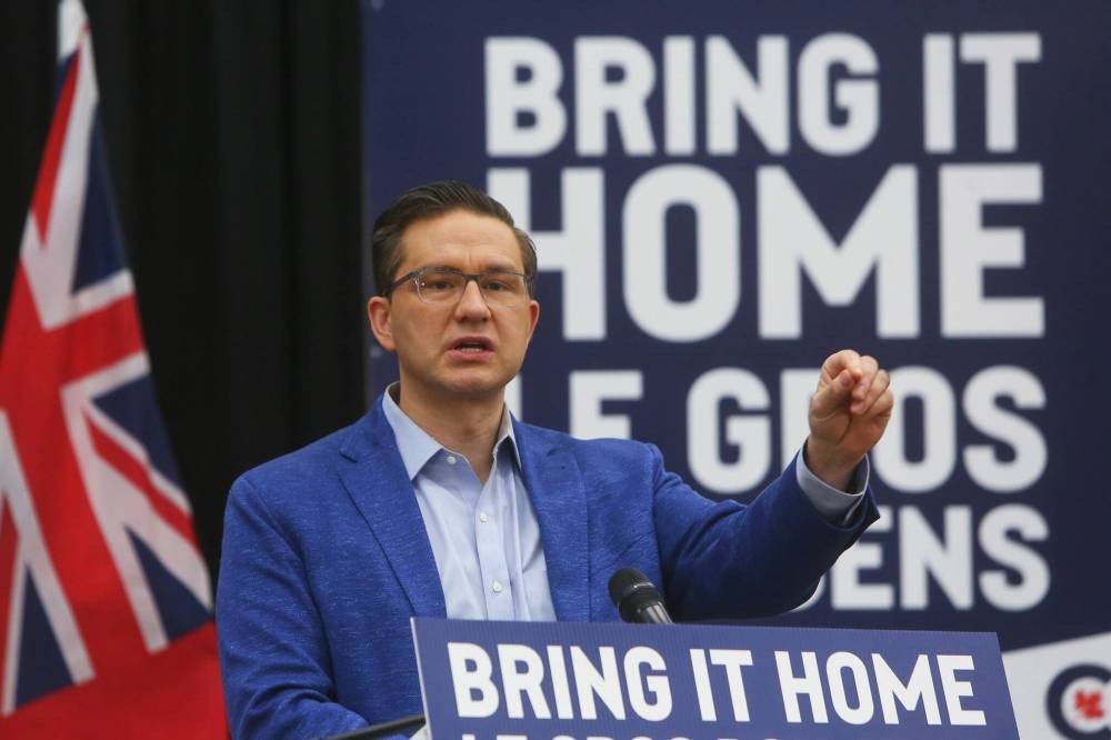 MIKE DEAL / WINNIPEG FREE PRESS
Conservative Leader Pierre Poilievre was in Winnipeg Friday.