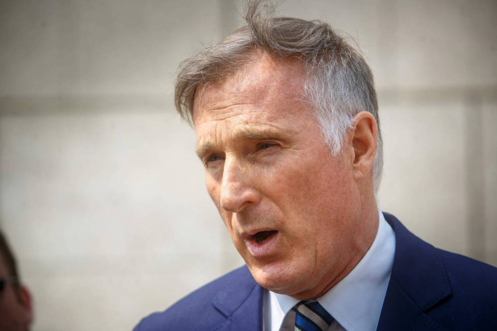 Mike Deal / Winnipeg Free Press files
PPC leader Maxime Bernier plans to hold a rally under the banner of freedom in Winkler — a community that became a flashpoint over pandemic restrictions — on Saturday.