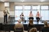 JESSICA LEE / WINNIPEG FREE PRESS
                                Ben Carr represented the incumbent Liberals, with the NDP’s Julia Riddell, Green Party’s Doug Hemmerling and independent Tait Paulson also taking part.