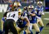 THE CANADIAN PRESS/John Woods
                                Bombers quarterback Zach Collaros finished with 354 yards through the air on 21-of-31 passing, along with three touchdowns and a QB efficiency rating of 138.4