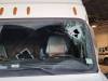 SUPPLIEDManitoba truck driver Eddie Friesen’s windshield was hit by a flying chunk of concrete while headed south on Highway 75 near Emerson.