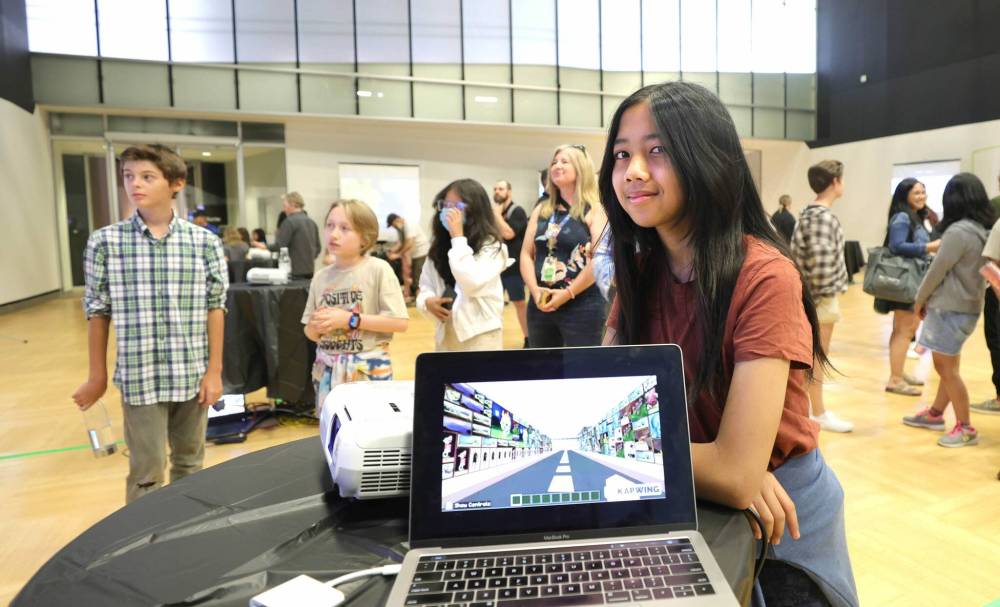 RUTH BONNEVILLE / WINNIPEG FREE PRESS
Macie Pangilinan is one of 300 Winnipeg students from six city divisions who were asked in April to envision a downtown that moves Winnipeg forward without leaving anyone behind.