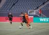 JESSICA LEE / WINNIPEG FREE PRESS
                                Valour&rsquo;s Walter Ponce (9) carries the ball past Forge FC&rsquo;s Rezart Rama (right) Friday night at IG Field.