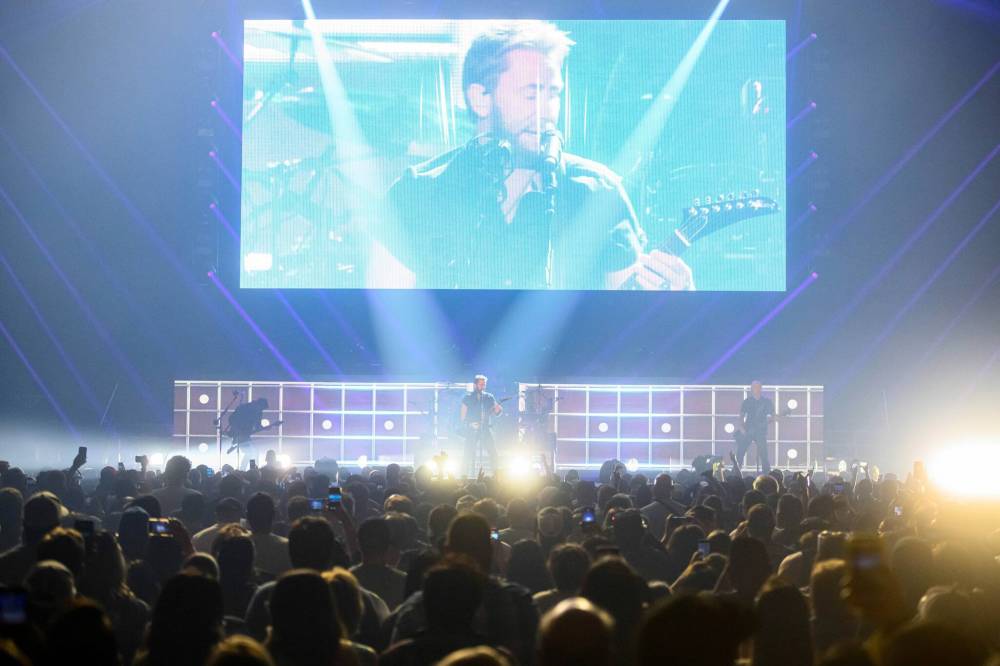 Mike Sudoma/Winnipeg Free Press
Nickelback performed for close to two hours for the nearly sold-out crowd of 11,000 at Canada Life Centre Tuesday.