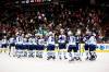 Winnipeg Jets players celebrate their victory against New Jersey Devils at the end of an NHL hockey game Thursday, March 10, 2022, in Newark, N.J. The Jets won 2-1. (AP Photo/Eduardo Munoz Alvarez)
                                Winnipeg Jets players celebrate their victory against New Jersey Devils at the end of an NHL hockey game Thursday, March 10, 2022, in Newark, N.J. The Jets won 2-1. (AP Photo/Eduardo Munoz Alvarez)