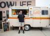 JESSICA LEE / WINNIPEG FREE PRESS Quinn Anderson, owner of Knapsack Coffee is photographed June 23, 2023 at his trailer which houses his business, Knapsack Coffee. Reporter: Dave Sanderson
                                JESSICA LEE / WINNIPEG FREE PRESS 
                                Quinton Anderson’s retrofitted Boler trailer has popped up at weddings, neighbourhood parks and everywhere in between serving up coffee beverages.