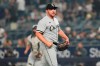 Chicago White Sox relief pitcher Liam Hendriks (31) celebrates after a baseball game against the New York Yankees Tuesday, June 6, 2023, in New York. The White Sox won 3-2. (AP Photo/Frank Franklin II)