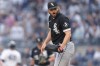 Chicago White Sox relief pitcher Kendall Graveman celebrates after a double play ended the first baseball game of the team's doubleheader against the New York Yankees on Thursday, June 8, 2023, in New York. The White Sox won 6-5. (AP Photo/Frank Franklin II)