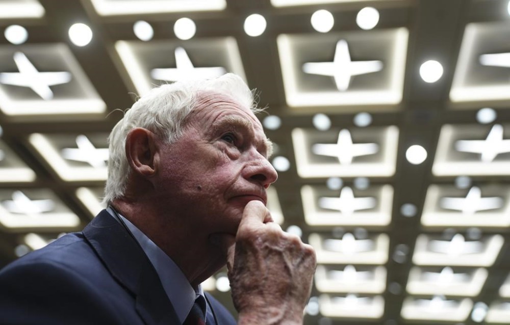 David Johnston, Independent Special Rapporteur on Foreign Interference, appears as a witness at the Procedure and House Affairs Committee on Parliament Hill in Ottawa on Tuesday, June 6, 2023. Johnston says he is stepping down from his role, citing the highly partisan atmosphere around his work. THE CANADIAN PRESS/Sean Kilpatrick