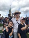 Jennifer Austin is pictured with her children, Izzy and James, at a climate strike event in Ottawa on Friday, Sept. 27, 2019 in a family handout photo. Austin is one of many Canadians dealing with climate anxiety as wildfire smoke enveloped large swaths of Canada. THE CANADIAN PRESS/HO, Jennifer Austin *MANDATORY CREDIT*