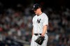 New York Yankees starting pitcher Gerrit Cole leaves the field after the top of the sixth inning of the team's baseball game against the Boston Red Sox on Friday, June 9, 2023, in New York. (AP Photo/Frank Franklin II)