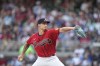 Atlanta Braves starting pitcher AJ Smith-Shawver delivers in the first inning of a baseball game against the Washington Nationals, Friday, June 9, 2023, in Atlanta. (AP Photo/Brynn Anderson)