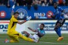 CF Montreal defender Zachary Brault-Guillard (15) watches his shot go past the diving Minnesota United goalkeeper Dayne St. Clair (97) as defender D.J. Taylor (27) attempts a tackle during first half MLS soccer action in Montreal, Saturday, June 10, 2023. THE CANADIAN PRESS/Evan Buhler