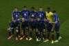 Inter Milan team poses prior to the Champions League final soccer match between Manchester City and Inter Milan at the Ataturk Olympic Stadium in Istanbul, Turkey, Saturday, June 10, 2023. (AP Photo/Thanassis Stavrakis)
