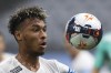 FILE - Boubacar Kamara controls the ball during the French League One soccer match between Marseille and Angers at the Velodrome stadium in Marseille, southern France, Sunday, May 16, 2021. Aston Villa midfielder Boubacar Kamara was on his way to his honeymoon trip when he received a late call up to play a couple of matches with France. The 23-year-old made a quick decision: postpone the wedding trip and join Les Bleus. (AP Photo/Daniel Cole, File)
