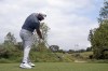 Jon Rahm hits form the third tee during a practice round of the U.S. Open golf tournament at Los Angeles Country Club, Monday, June 12, 2023, in Los Angeles. (AP Photo/Marcio Jose Sanchez)