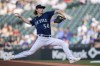 Seattle Mariners starter Bryce Miller delivers a pitch during the first inning of a baseball game against the Miami Marlins, Monday, June 12, 2023, in Seattle. (AP Photo/Stephen Brashear)