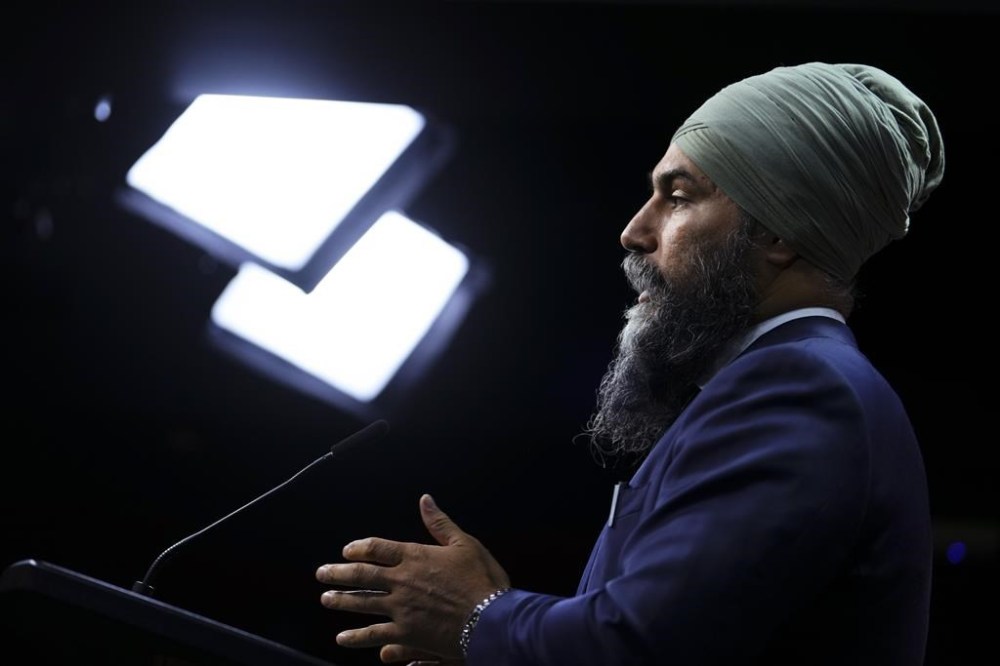 NDP Leader Jagmeet Singh holds a press conference on Parliament Hill in Ottawa on Tuesday, May 30, 2023. Singh says his party has tabled its own pharmacare legislation in the House of Commons. THE CANADIAN PRESS/Sean Kilpatrick