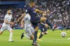 PSG's Kylian Mbappe is in action during the French League One soccer match between Paris Saint-Germain and Clermont at the Parc des Princes in Paris, France, Saturday, June 3, 2023. (AP Photo/Michel Euler)