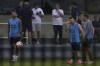 Soccer superstar Lionel Messi, second from right, reacts during practice with the Argentina national soccer team in Beijing, Tuesday, June 13, 2023. Argentina is scheduled to play Australia in a friendly match in China's capital on Thursday. (AP Photo/Ng Han Guan)