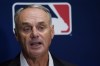 Major League Baseball Commissioner Rob Manfred speaks to members of the media following an owners' meeting, Thursday, June 15, 2023, at MLB headquarters in New York. (AP Photo/John Minchillo)