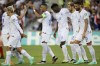 France's Kylian Mbappe, center, celebrates after scoring his side's second goal from the penalty spot during the Euro 2024 group B qualifying soccer match between Gibraltar and France, at the Algarve Stadium outside Faro, Portugal, Friday, June 16, 2023. (AP Photo/Joao Matos)