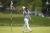 Matt Fitzpatrick finishes his second round at the U.S. Open golf tournament at Los Angeles Country Club on Friday, June 16, 2023, in Los Angeles. (AP Photo/Matt York)