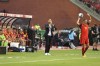 Belgium's coach Domenico Tedesco, center, during the Euro 2024 group F qualifying soccer match between Belgium and Austria at the King Baudouin Stadium in Brussels, Saturday, June 17, 2023. (AP Photo/Geert Vanden Wijngaert)