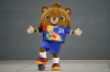 The mascot for the UEFA EURO 2024 soccer championships is presented in Gelsenkirchen, Germany, Tuesday, June 20, 2023. The mascot bear, that has no name so far, was shown to the public for the first time. (AP Photo/Martin Meissner)