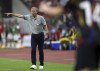 South Korea's head coach Jurgen Klinsmann gestures during a friendly soccer match against Peru in Busan, South Korea, Friday, June 16, 2023. (Kim Myung-nyun/Newsis via AP)