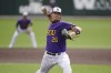 FILE - East Carolina pitcher Gavin Williams throws against Vanderbilt during the first inning of an NCAA college baseball super regional game Friday, June 11, 2021, in Nashville, Tenn. Gavin Williams, Cleveland's top pitching prospect, will make his major league debut on Wednesday, June 21, 2023, with a start against the Oakland Athletics. (AP Photo/Mark Humphrey, File)