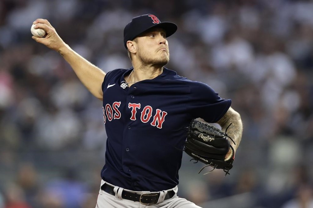 Boston Red Sox pitcher Tanner Houck throws against the New York Yankees during the third inning of a baseball game Saturday, June 10, 2023, in New York. (AP Photo/Adam Hunger)