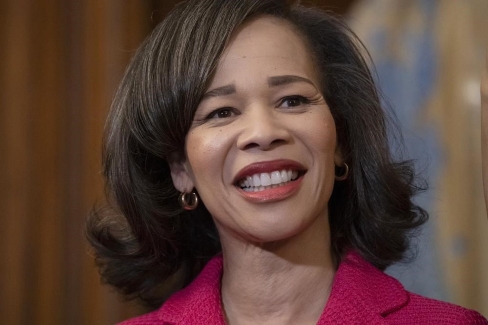 FILE - U.S. Rep. Lisa Blunt Rochester, D-Del., attends a Democratic event at the Capitol in Washington, May 15, 2019. Rochester, Delaware’s lone representative in the U.S. House, announced Wednesday, June 21, 2023, that she is running for the U.S. Senate seat being vacated by fellow Democrat Tom Carper. (AP Photo/J. Scott Applewhite, File)