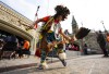 Traditional dancer Odeshkun Thusky performs during a commemorative ceremony, Raising the Survivors’ Flag, on Parliament Hill in Ottawa on Wednesday, June 21, 2023. The ceremony is 